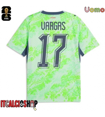 Svizzera Ruben Vargas #17 Seconda Maglia Mondiali 2026 Manica Corta